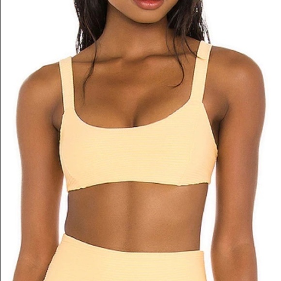 NWT L*SPACE Jess Bikini Top Golden Hour - Picture 1 of 6